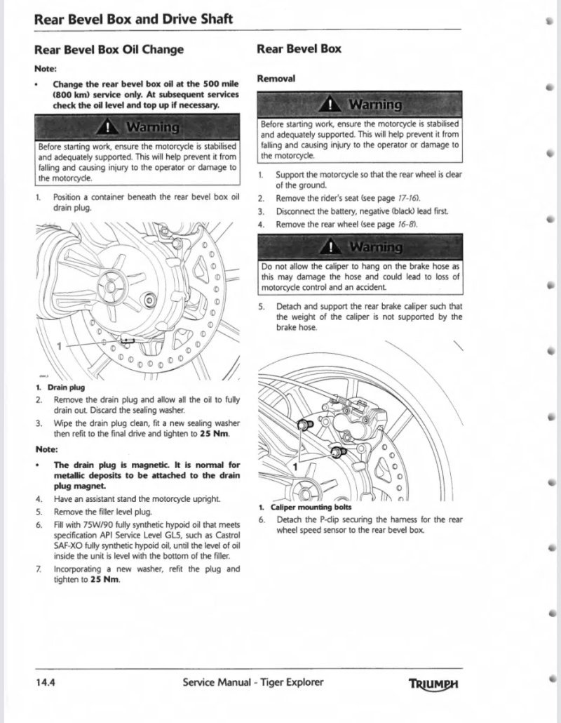Manual de Taller Triumph TIGER 2012 - Imagen 3