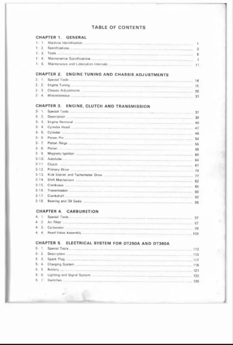 Manual de Taller Yamaha DT250A/360A 74 - Imagen 2