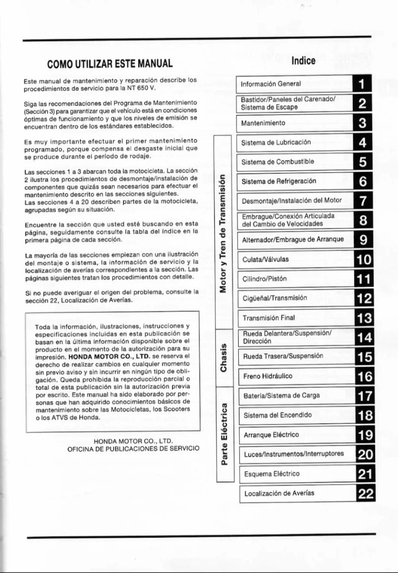 Manual de Taller Honda NT 650V 2001 - Imagen 2