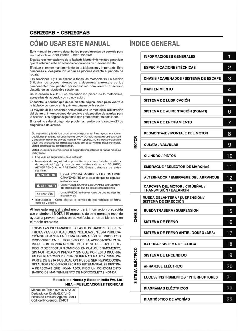 Manual de Taller Honda CBR250RB CBR250RAB 2011 - Imagen 2