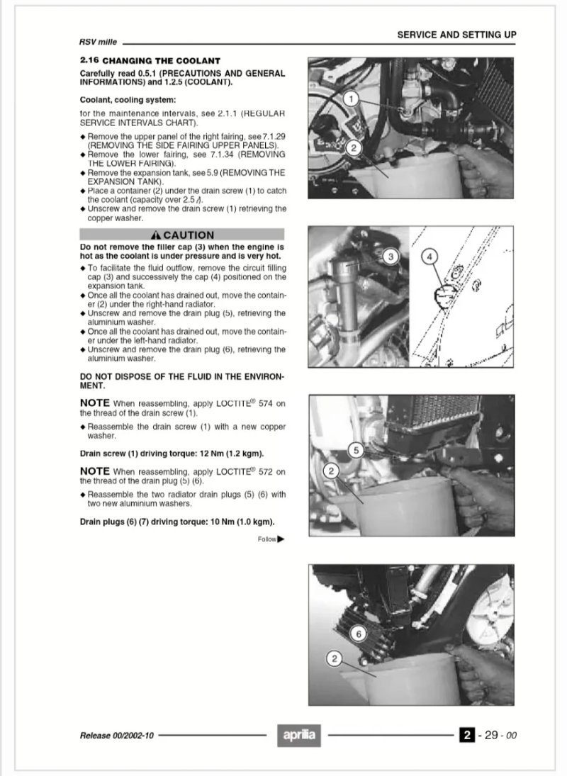 Manual de Taller Aprilia RSV Mille 2002 - Imagen 3