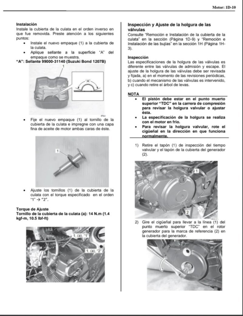 Manual de Taller Suzuki GSX150 LS (2015) - Imagen 3