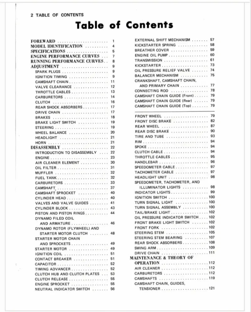 Manual de Taller Kawasaki KZ750 (Inglés) - otra edición - Imagen 2