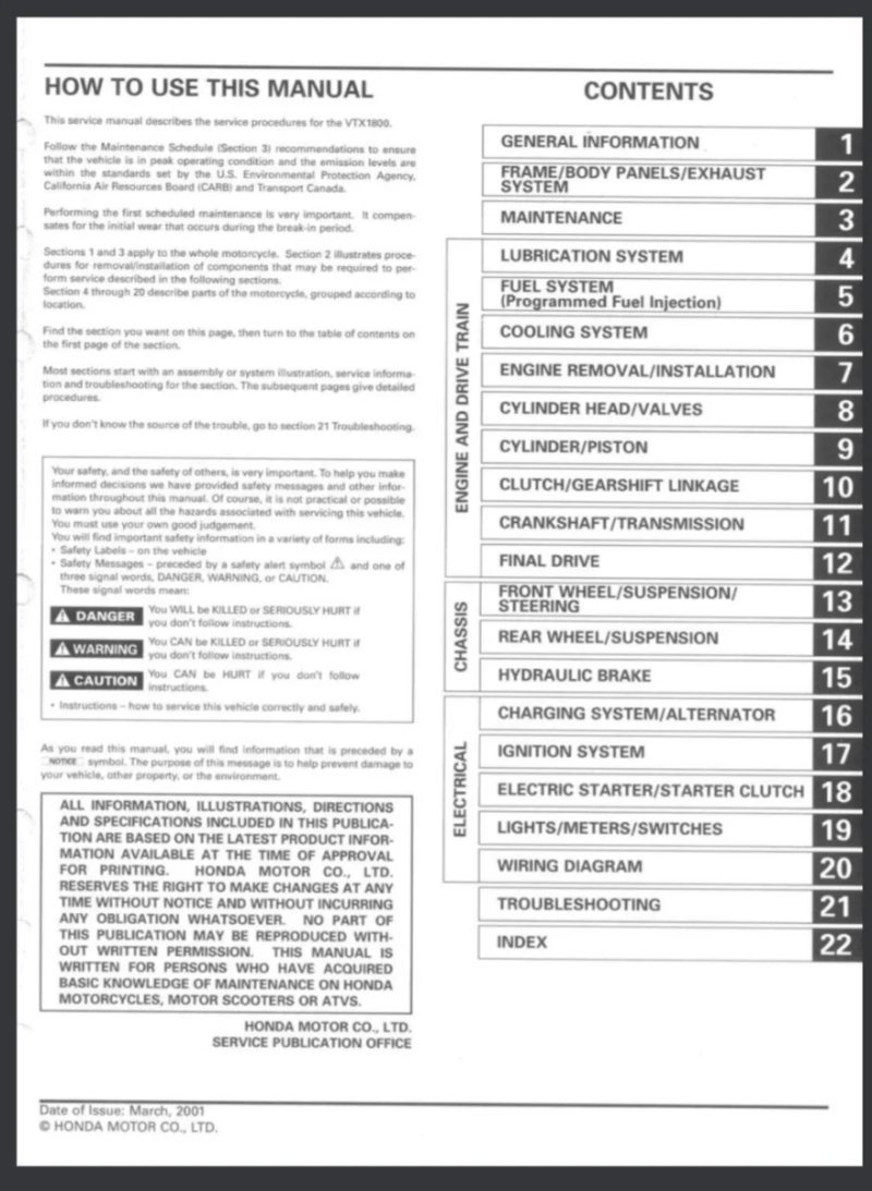Manual de Taller Honda VTX1800C 2002-2004 - Imagen 2