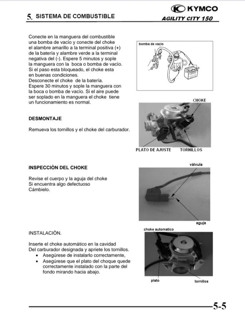 Manual de Taller Kymco AGILITY 2010 - Imagen 3