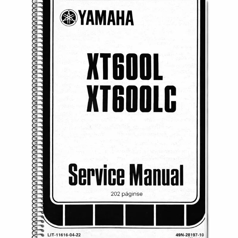 Manual de Taller Yamaha XT600L XT600LC 1984 A 1989