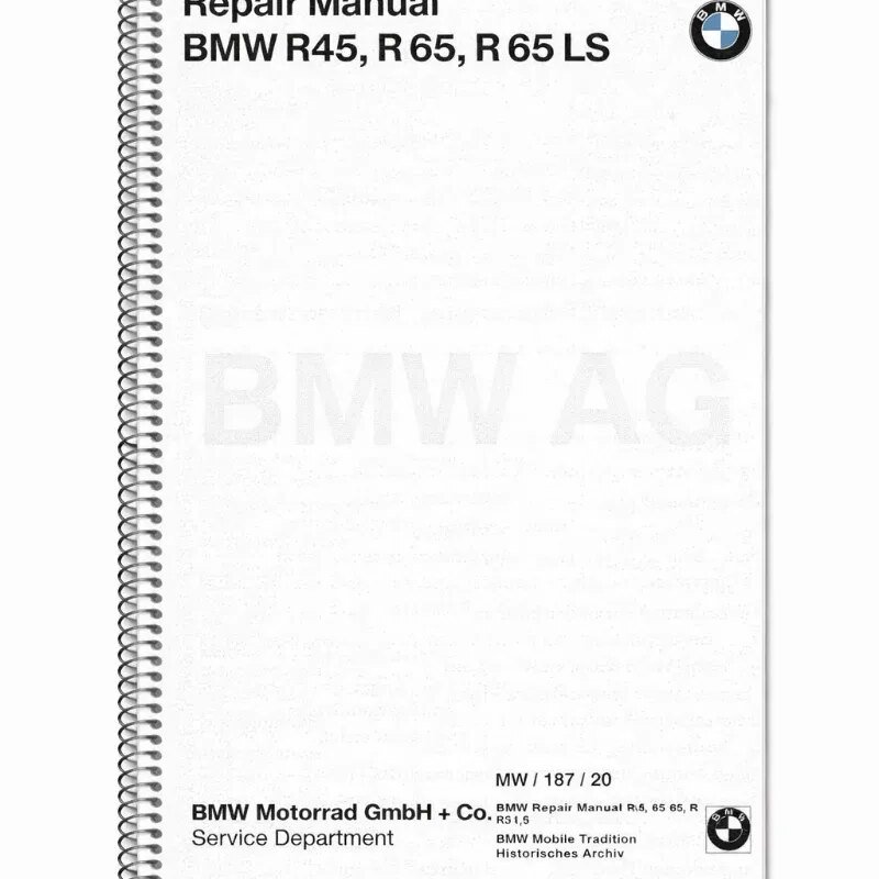 Manual de Taller BMW R45, R65, R65 LS