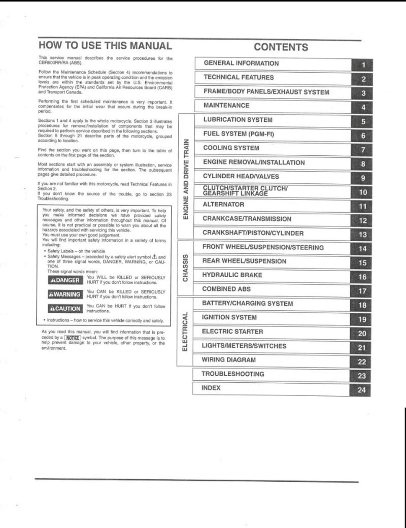 Manual de Taller Honda CBR600RR/A 2007-2009 - Imagen 2
