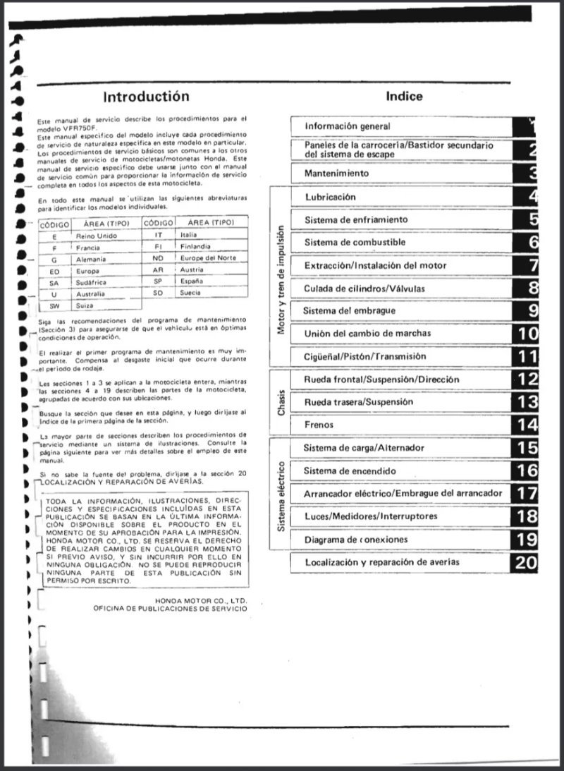Manual de Taller Honda VFR RC-36 (1991-1993) - Imagen 2