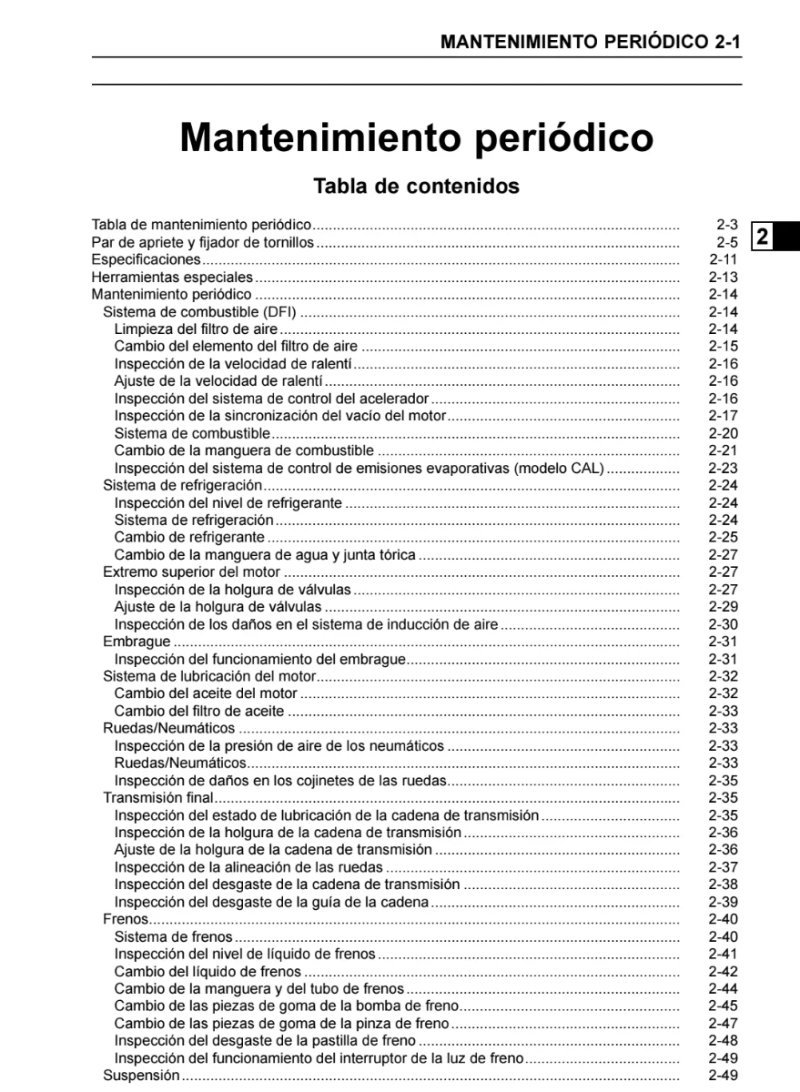 Manual de Taller Kawasaki Ninja 300 2012 - Imagen 2