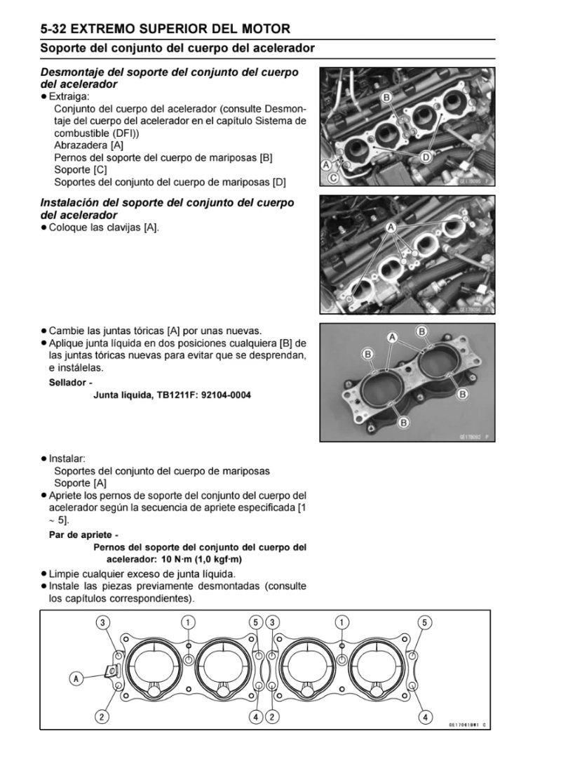 Manual de Taller Kawasaki ZX 1000YH 2017 - Imagen 3