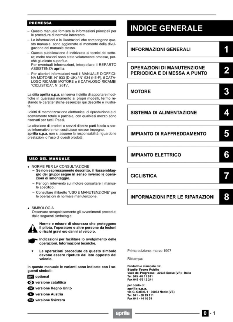 Manual de Taller Aprilia Pegaso 1997 - Imagen 2