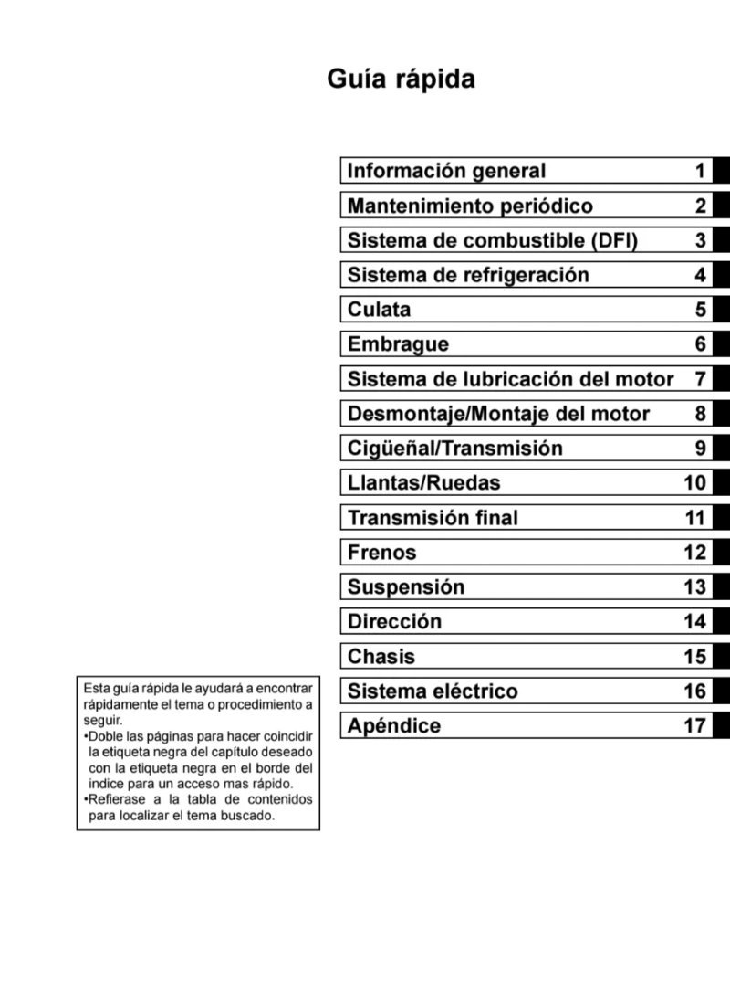 Manual de Taller Kawasaki VERSYS 2011 - Imagen 2