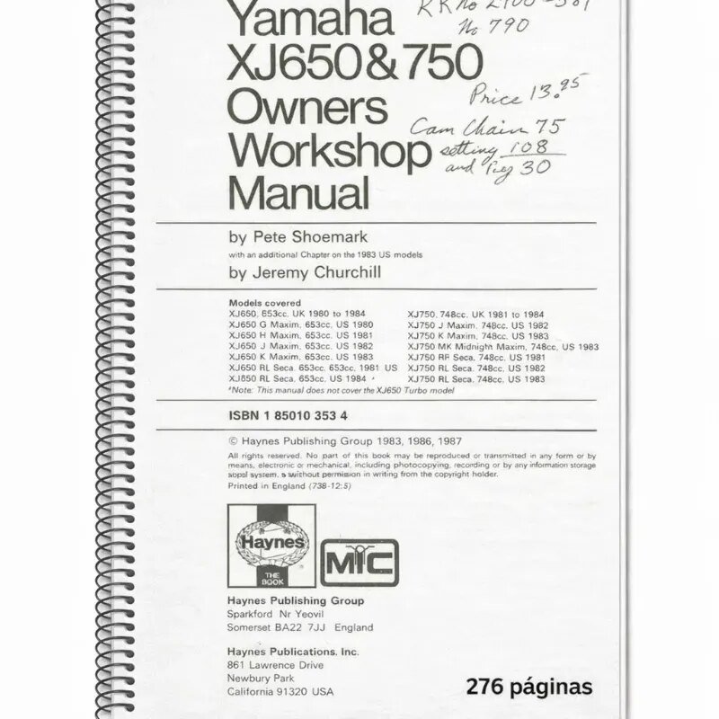 Manual Taller Yamaha XJ650 & 750