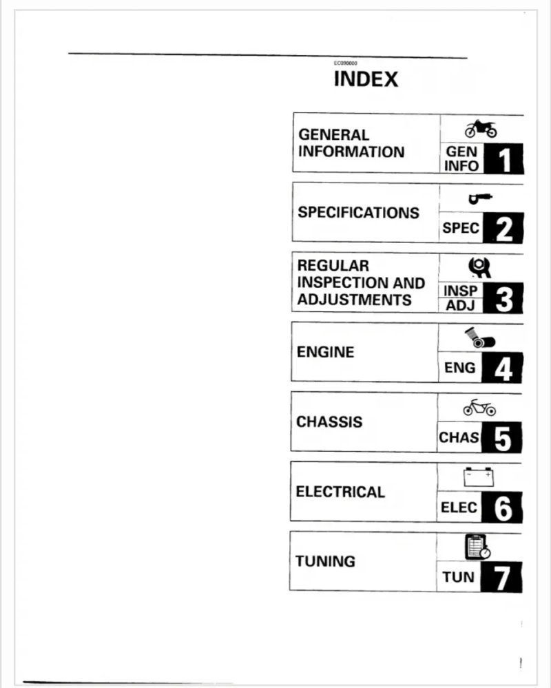 Manual de Taller Yamaha YZ125 1998 - Imagen 2