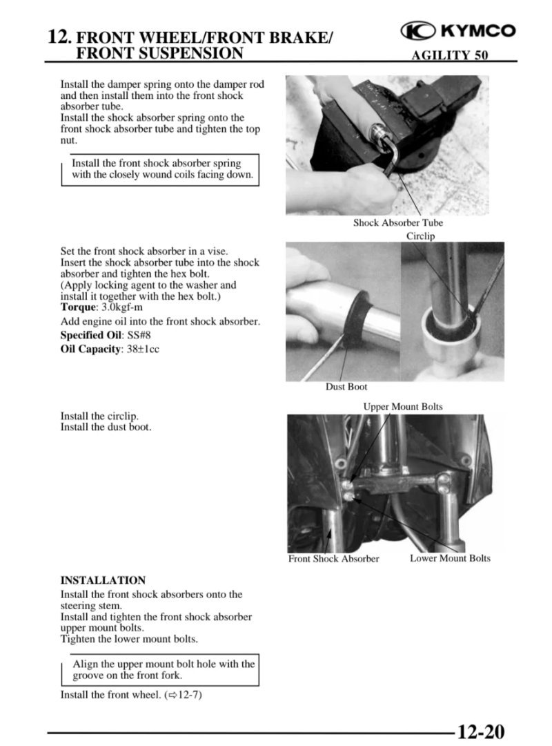 Manual de Taller Kymco AGILITY 50 cc agility 2011 - Imagen 3