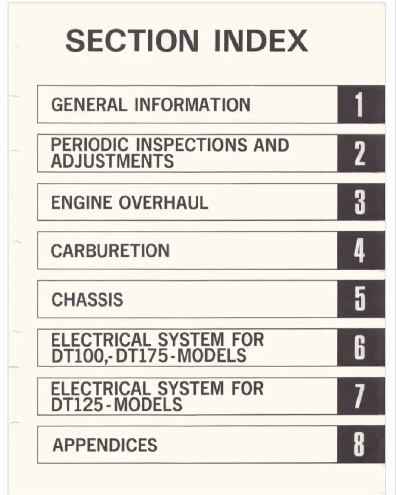 Manual de Taller Yamaha DT100-DT125-DT175 A,B,C - Imagen 2