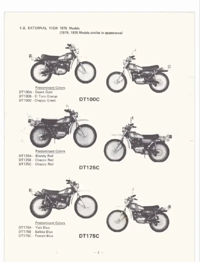 Manual de Taller Yamaha DT100-DT125-DT175 A,B,C - Imagen 3