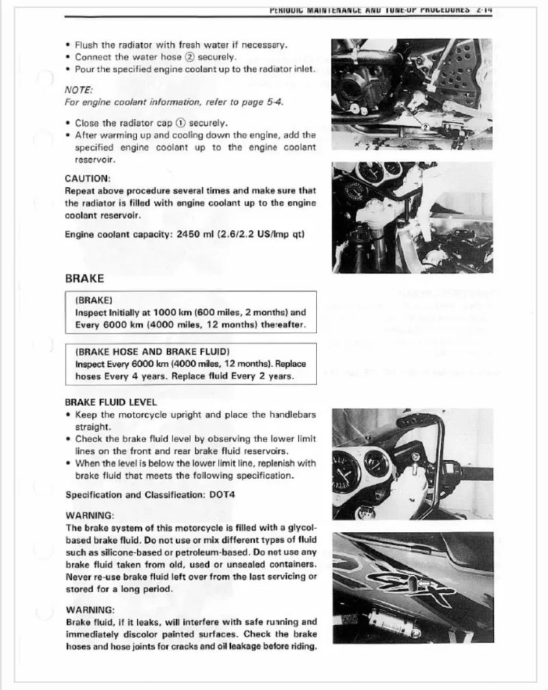 Manual de Taller Suzuki GXR1100W 1993-1996 - Imagen 3