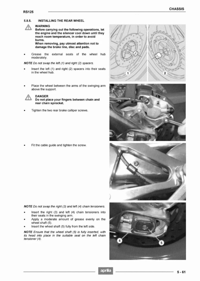 Manual de Taller Aprilia RS 125 2006 - Imagen 3