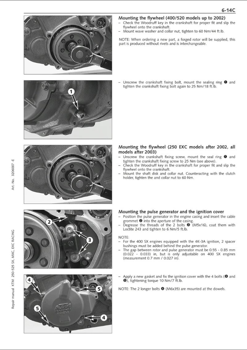 Manual de taller Ktm 250-525 SX, MXC, EXC RACING - Imagen 3