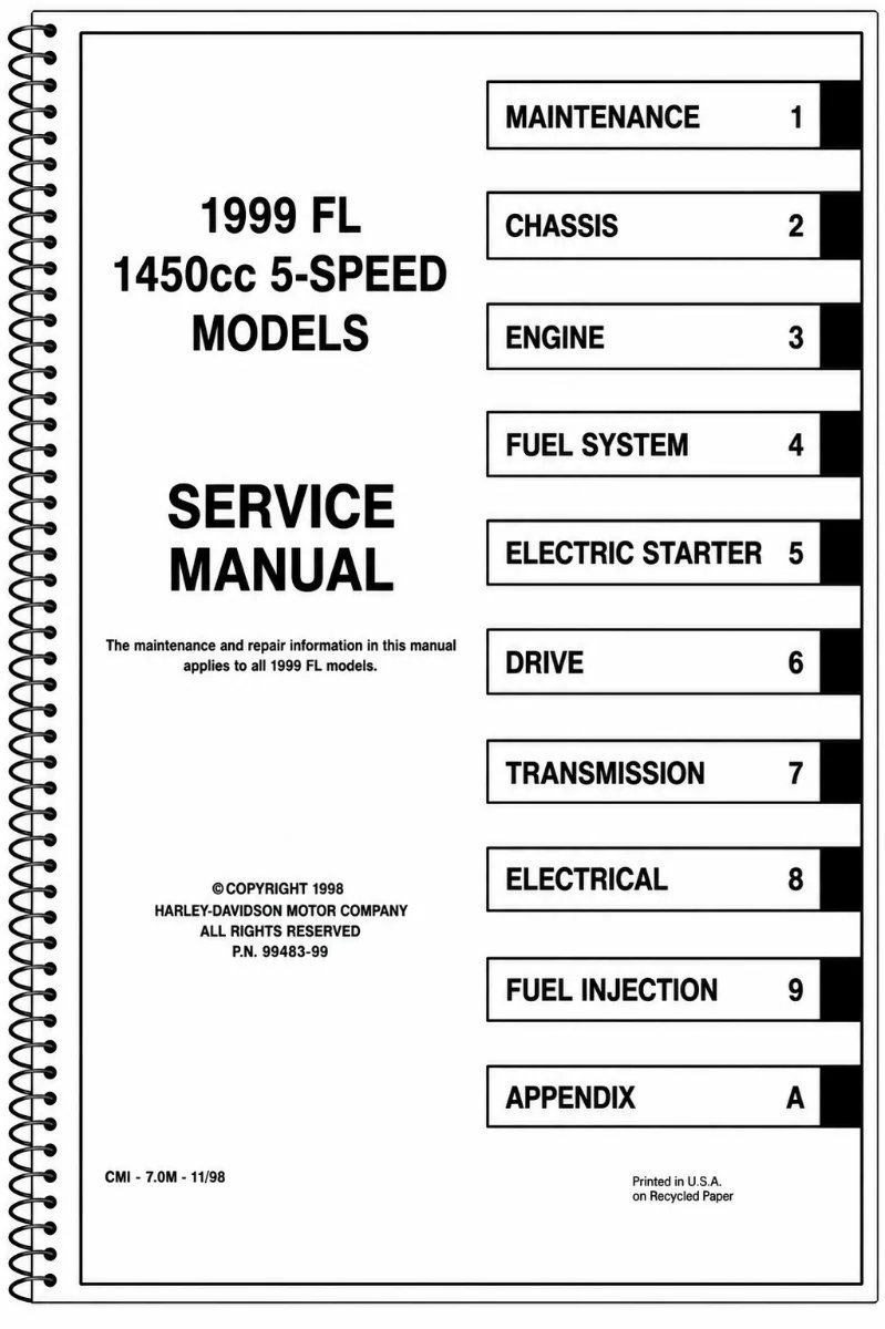 Manual de Taller Harley-Davidson FLT 1999 - Imagen 2