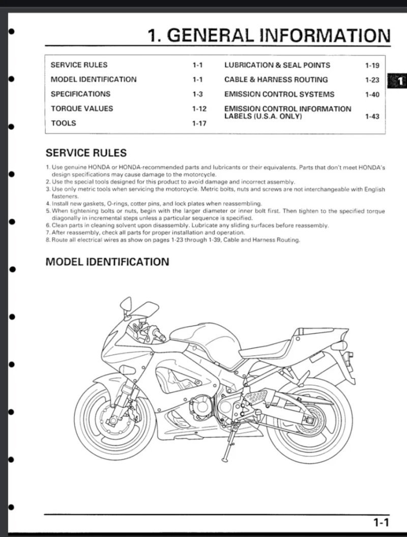Manual de Taller Honda CBR 929 1999 - Imagen 2