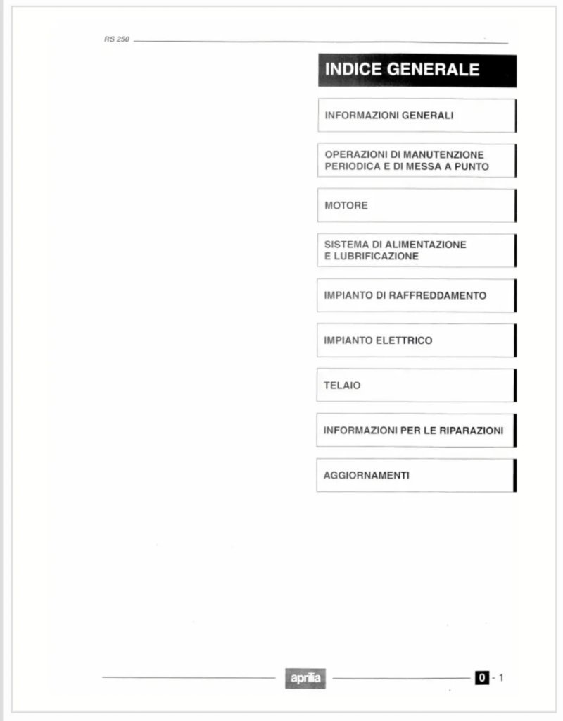 Manual de taller Aprilia RS 250 1994 - Imagen 2