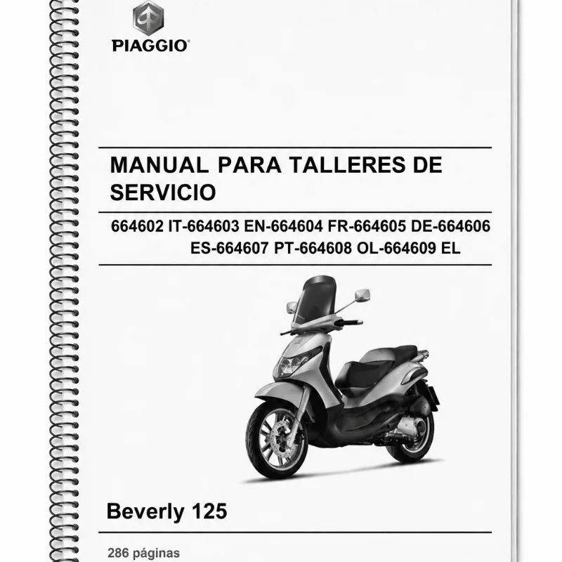 Manual Taller Piaggio Beverly 125 2010