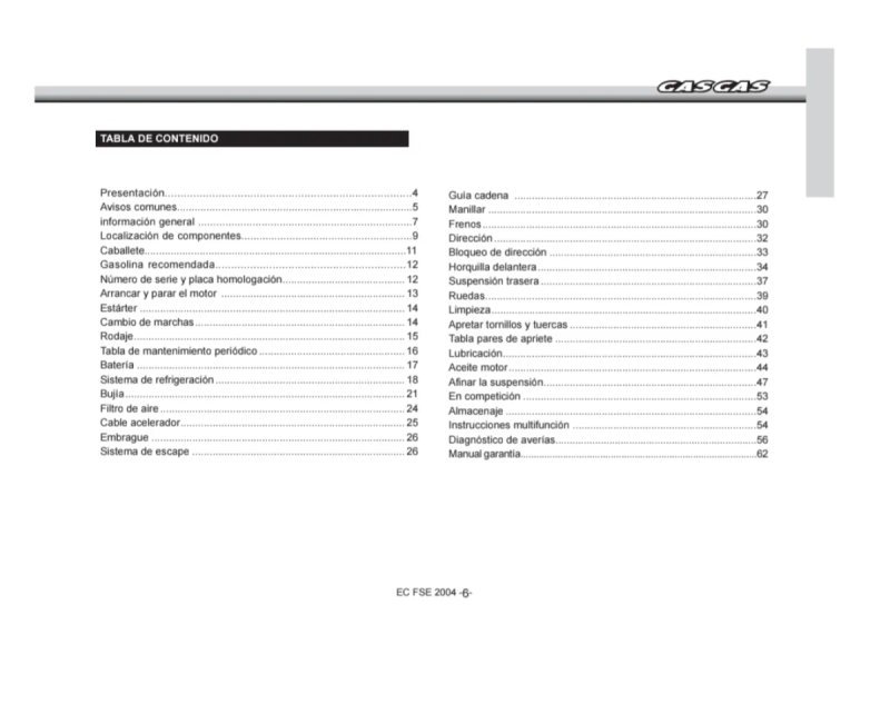 Manual de Taller Gas Gas FSE 2003 - Imagen 2