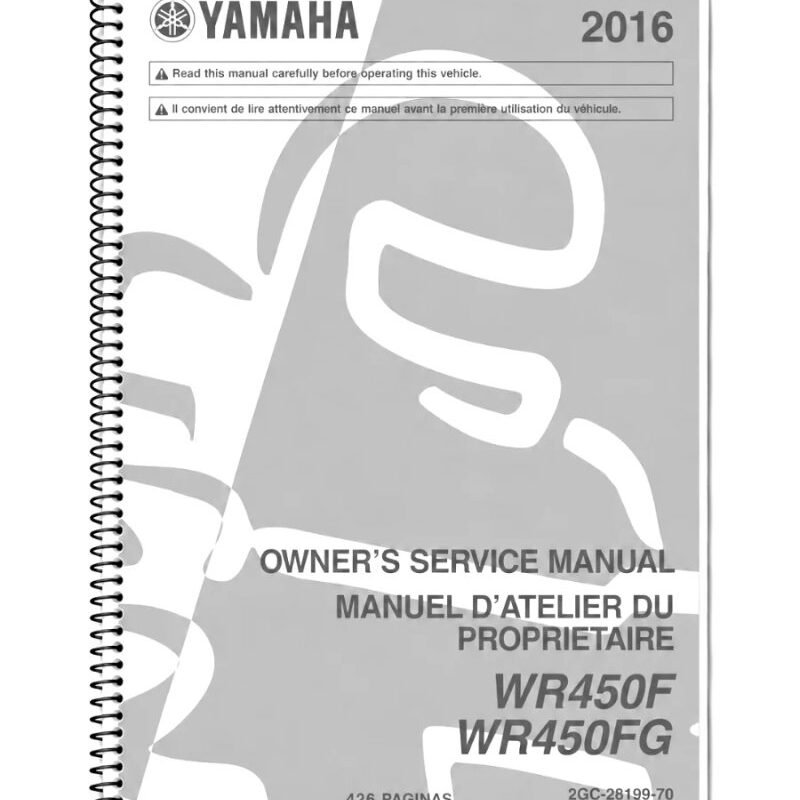 Manual  de Taller Yamaha WR450F WR450FG 2016