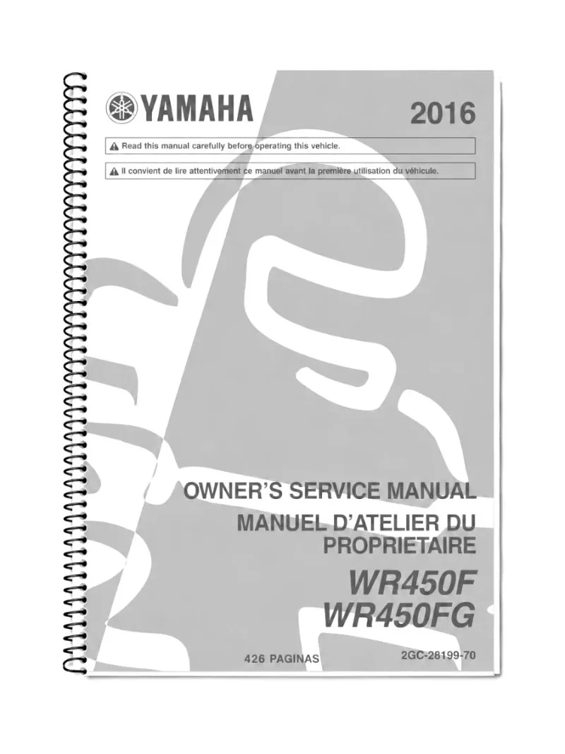 Manual de Taller Yamaha WR450F WR450FG 2016