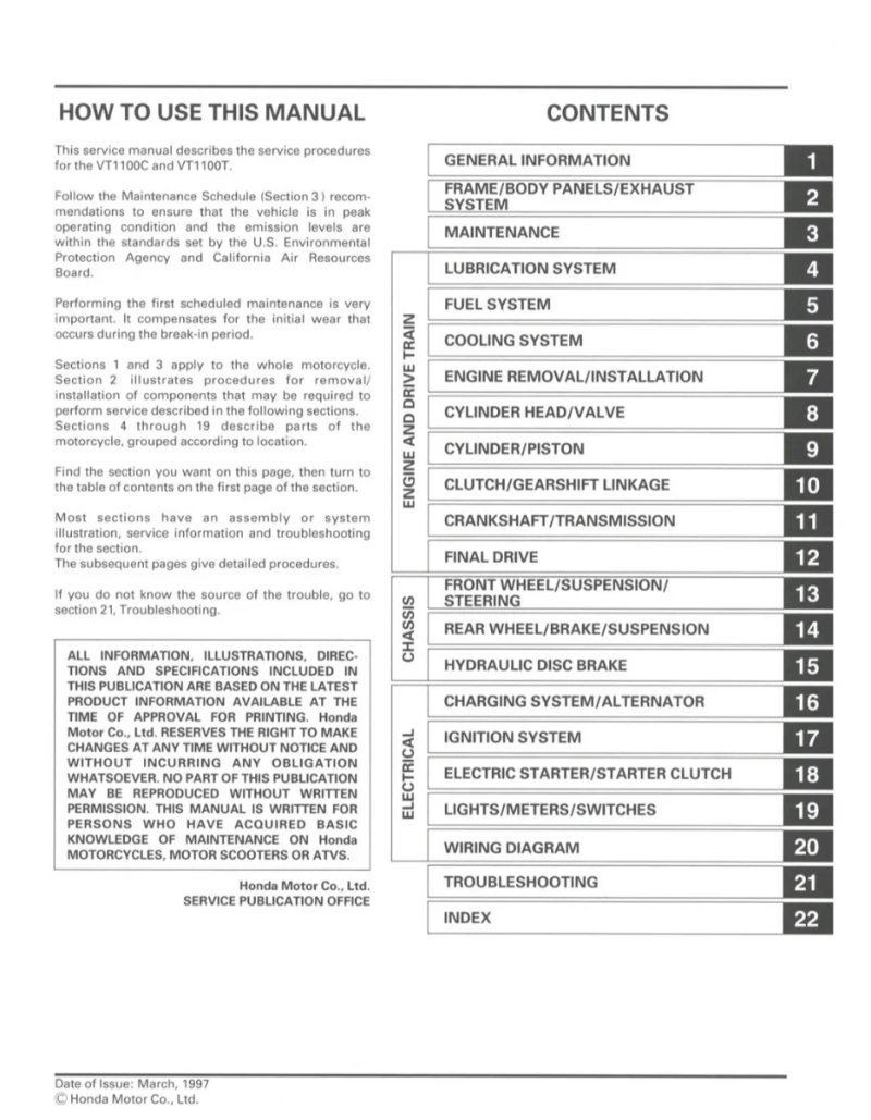 Manual de Taller Honda VT1100C Shadow Spirit 1997-2003 - Imagen 2