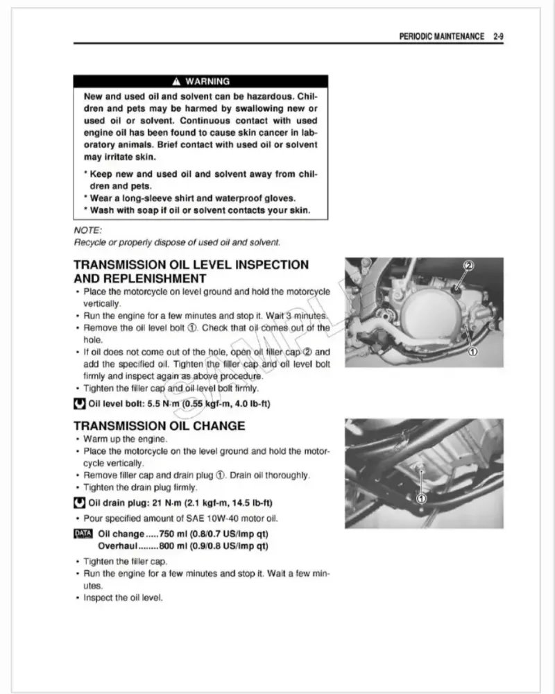 Manual de Taller Suzuki RM 125 - Imagen 3