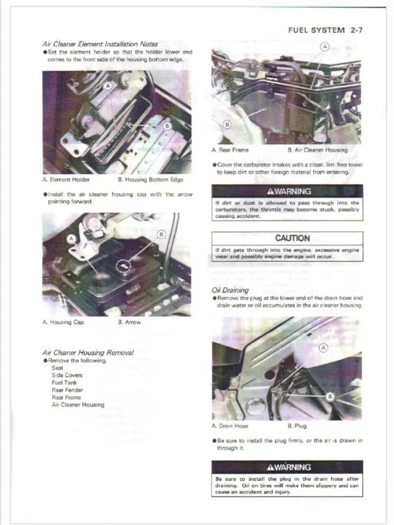 Manual de Taller Kawasaki ZZ-R250 (1990-1996) - Imagen 3